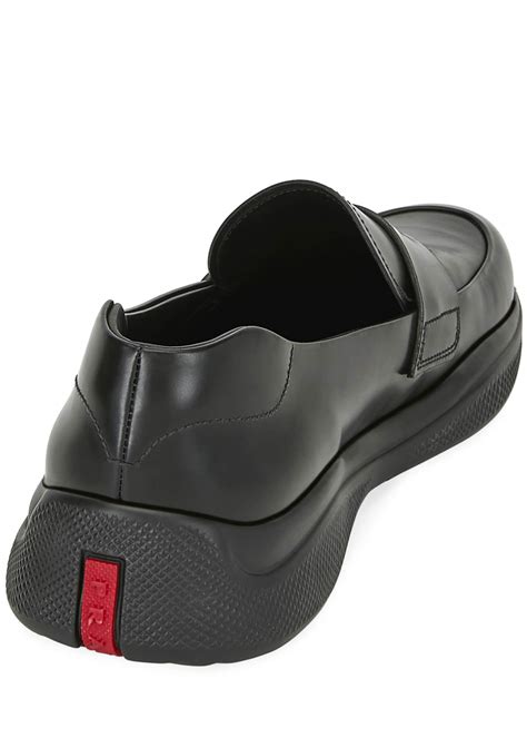 prada men's penny loafers